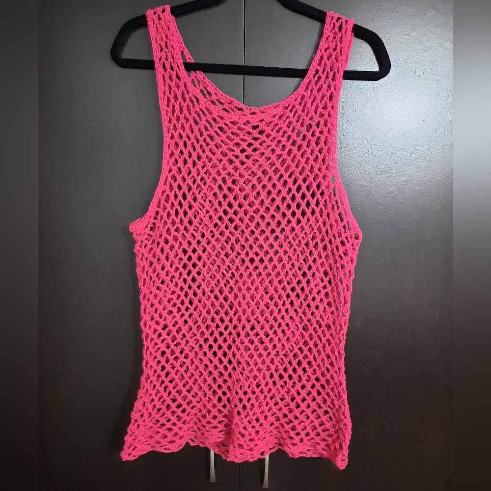 Handmade Crochet Tank Beach Cover Up